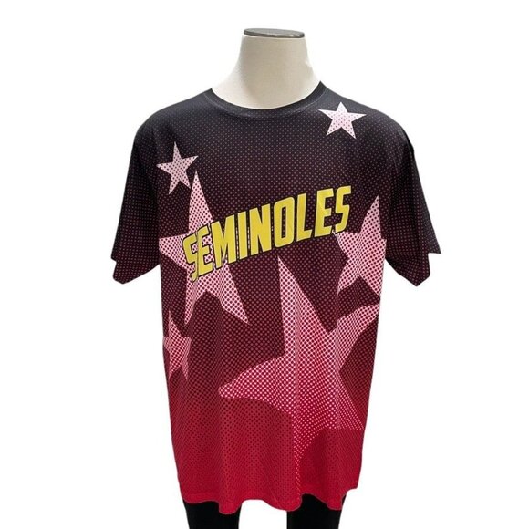Seminoles 2XL Mesh Performance T Red Star Sporty Athletic Activewear Workout - Picture 8 of 9